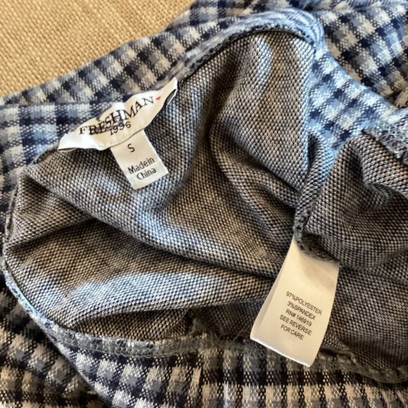 Freshman 1996 Womens Blue & White Plaid Mini Skirt Small Skirt ONLY‎ - Picture 4 of 5